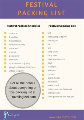 what to bring to music festival: should we always pack the same items?